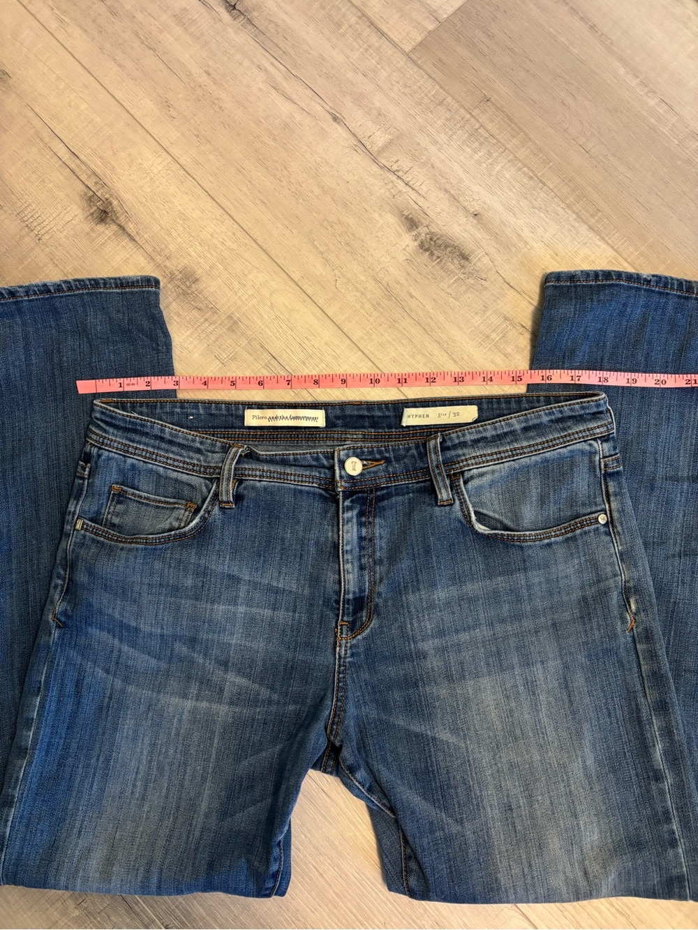 Pilcro and the Letterpress Hyphen Jeans Women’s Size 32 Medium Wash Straight Leg - Picture 5 of 11